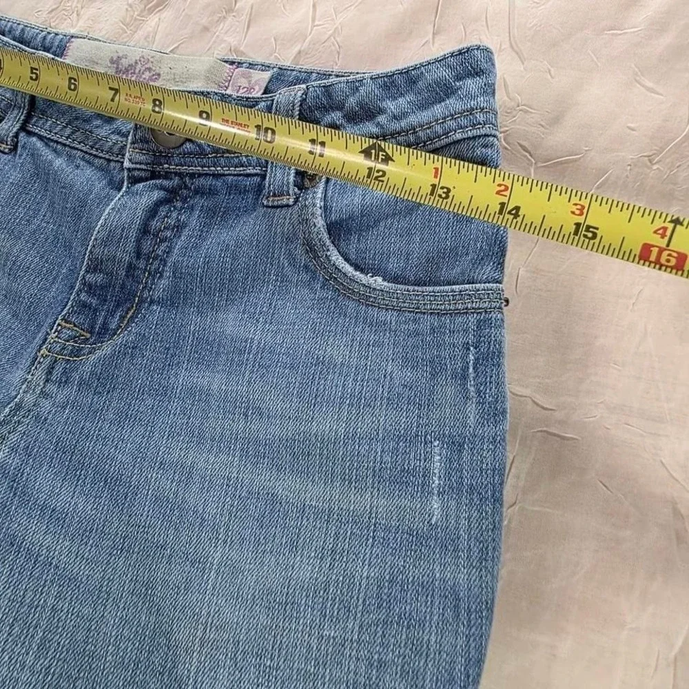 Justice Simply‎ Low Girls Medium Wash Straight Leg Jeans Size 12R Y2K Classic